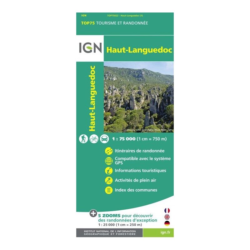 IGN Haut Languedoc - Mapa topográfico | Hardloop