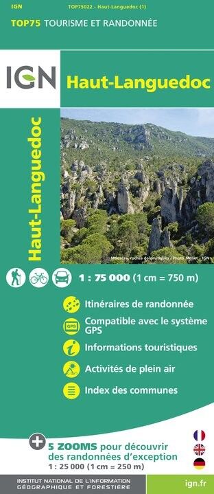IGN Haut Languedoc - Mapa topograficzna | Hardloop