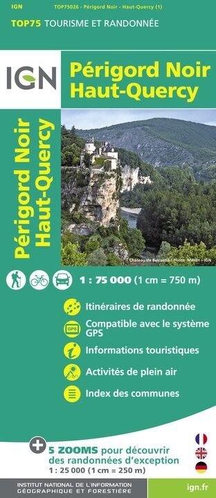 IGN Périgord Noir / Haut Quercy - Mapa topograficzna | Hardloop