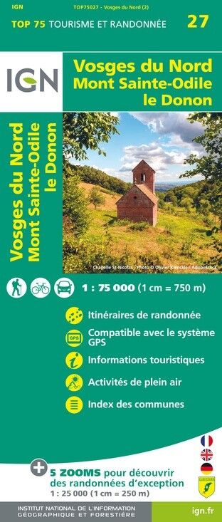 IGN Vosges Du Nord - Carte topographique | Hardloop