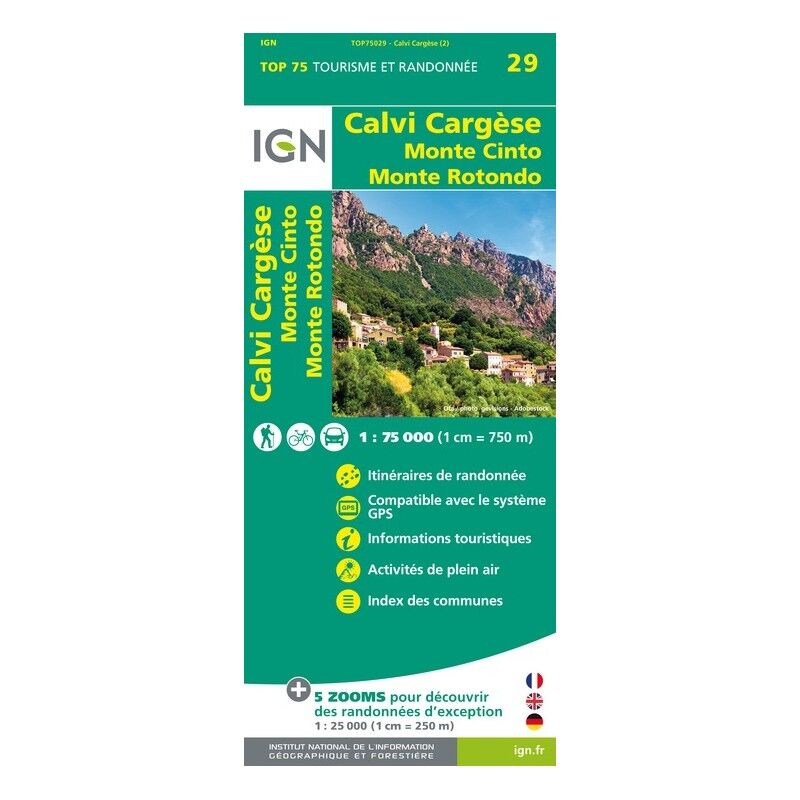 IGN Calvi / Cargesse / Monte Conto / Monte Rotondo - Mapa topograficzna | Hardloop