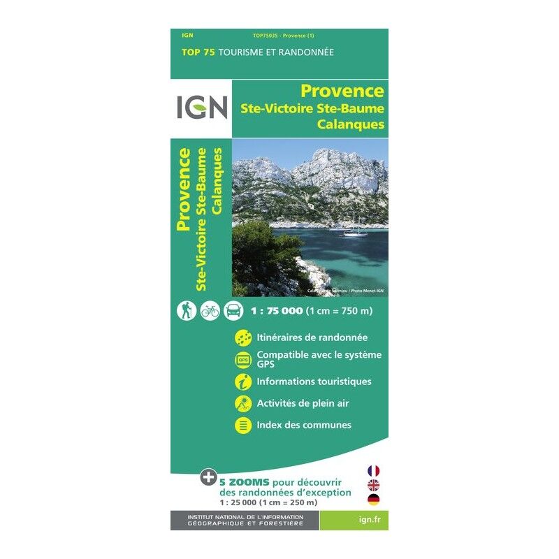 Provence / Ste Victoire / Ste Baume / Calanque - Mapa topográfico