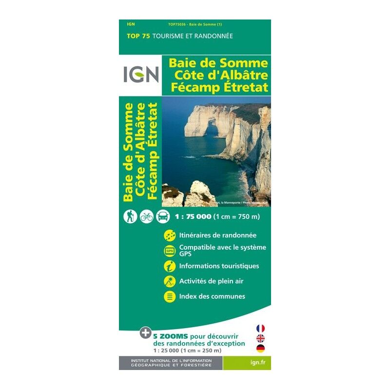 Baie De Somme / Côte D'Albâtre / Fécamp / Etretat - Mapa topográfico