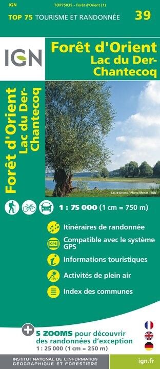 IGN Foret D'Orient / Lac Du Der - Carte topographique | Hardloop