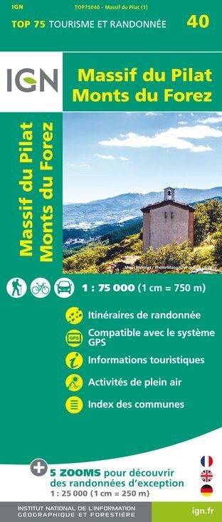 IGN Massif Du Pilat / Monts Du Forez - Carte topographique | Hardloop