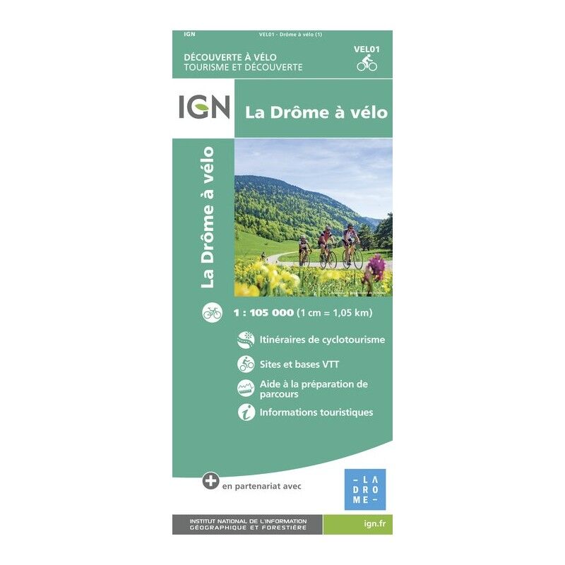 Drôme À Vélo - Mapa topográfico