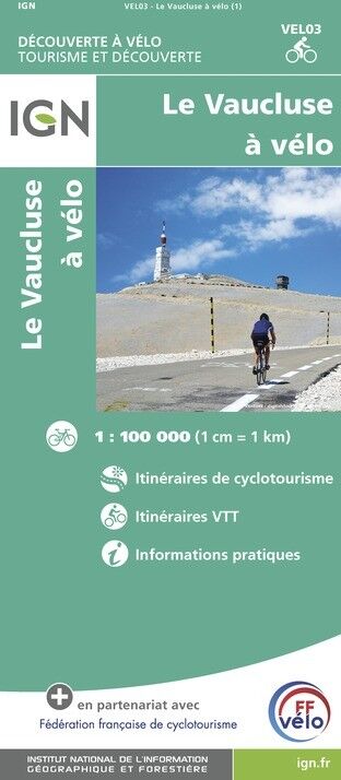 IGN Vaucluse À Vélo - Mapa topograficzna | Hardloop