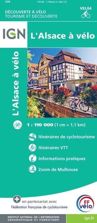 IGN Alsace À Vélo - Mapa topograficzna | Hardloop