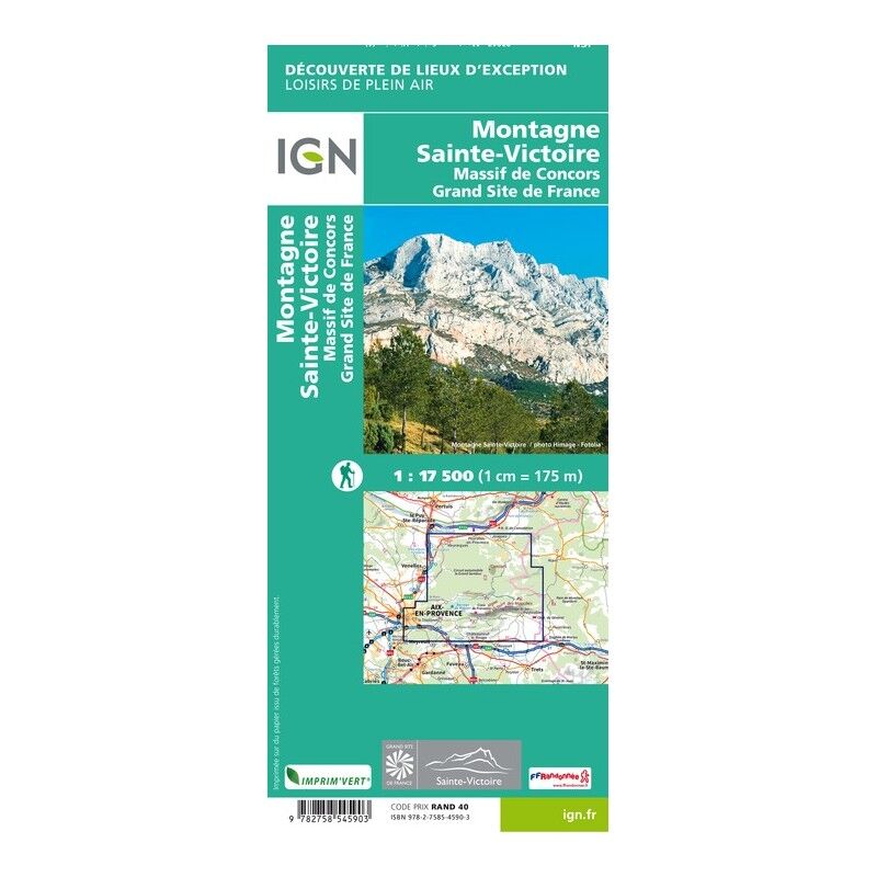 IGN Montagne Sainte Victoire - Carte topographique | Hardloop