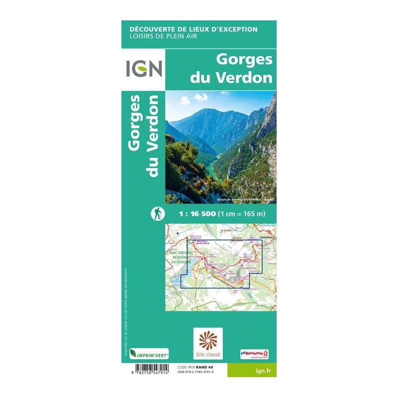 IGN Gorges Du Verdon - Carte topographique | Hardloop