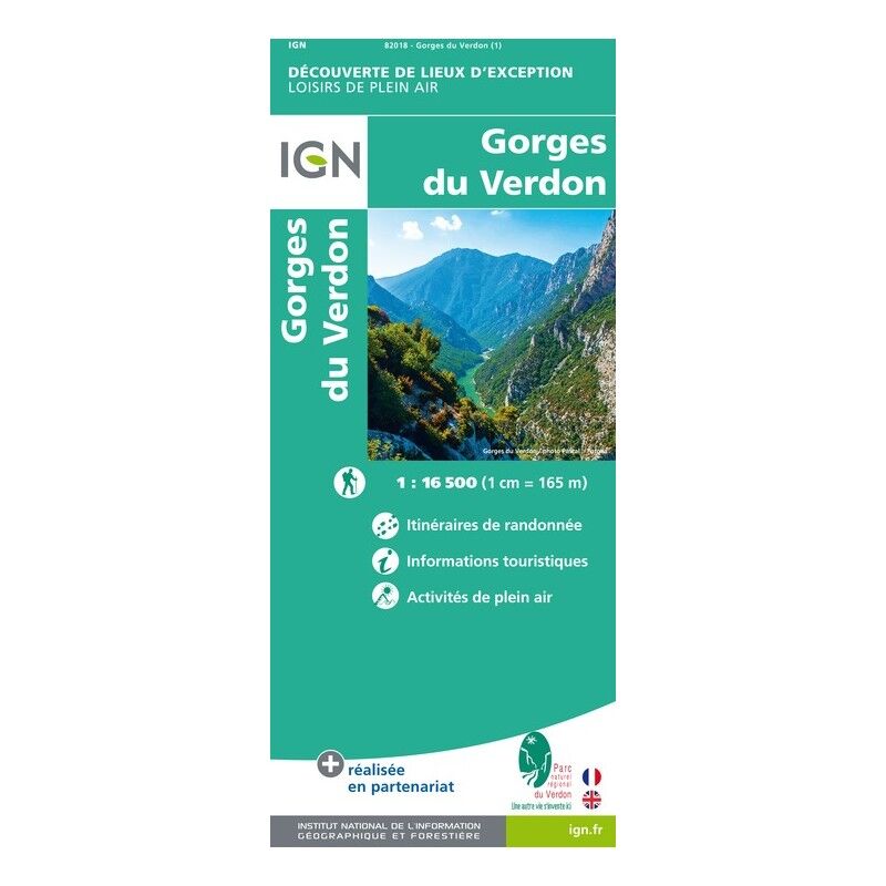 IGN Gorges Du Verdon - Carte topographique | Hardloop