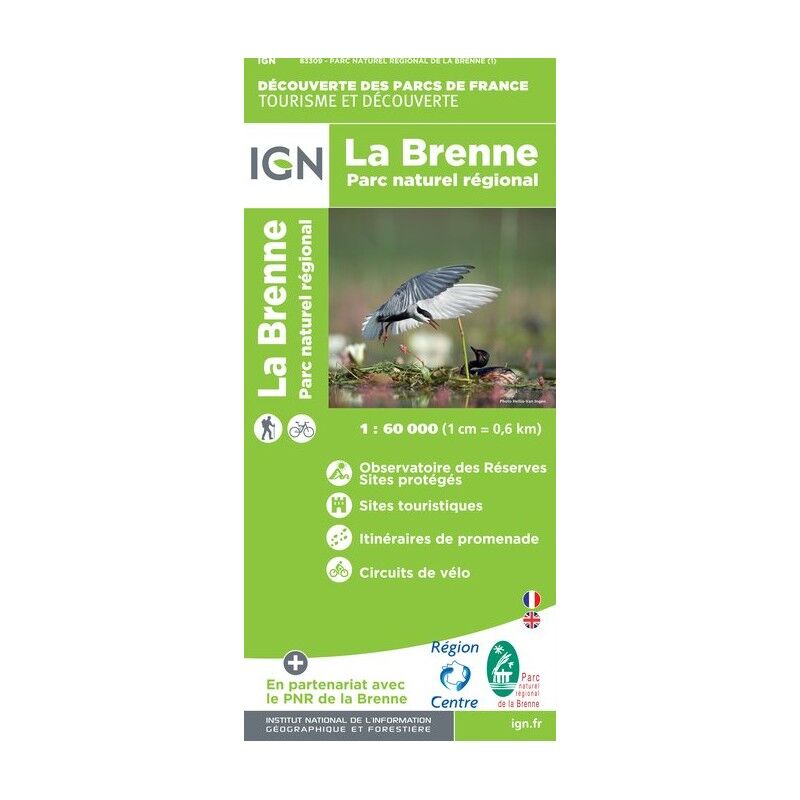 IGN P.N.R. De La Brenne - Mapa topográfico | Hardloop