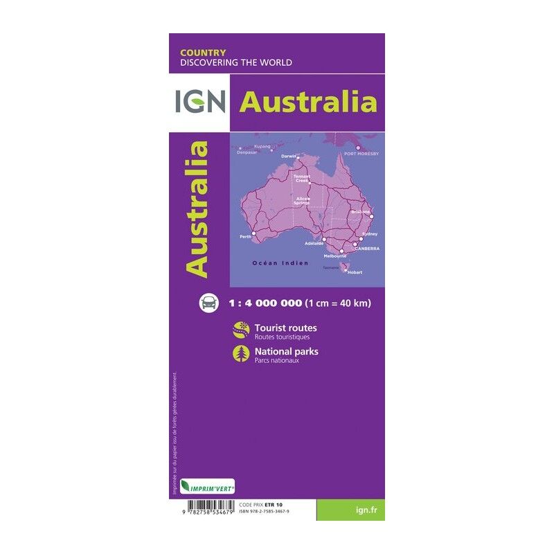 IGN Australie - Mapa topográfico | Hardloop