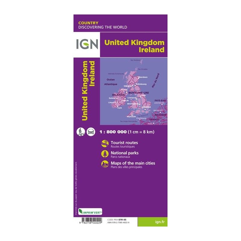 IGN Royaume-Uni / Irlande - Mapa topograficzna | Hardloop