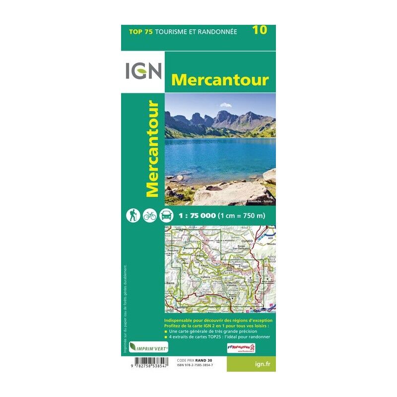 IGN Mercantour - Mapa topograficzna | Hardloop