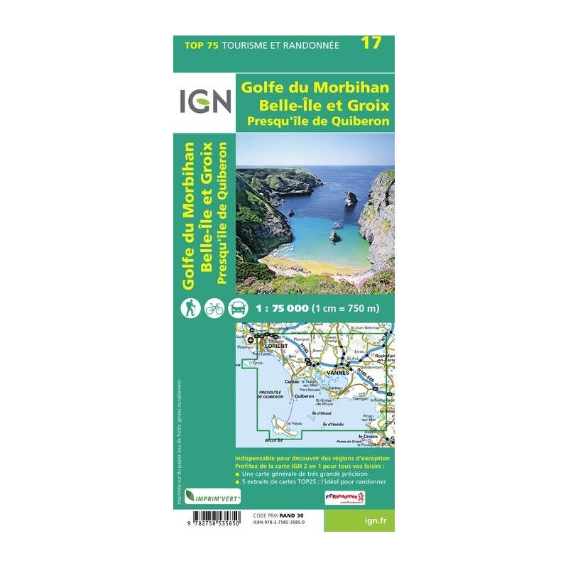 IGN Golfe-Du-Morbihan / Ile-De-Groix / Belle-Ile / Presqu'Île-De-Quiberon