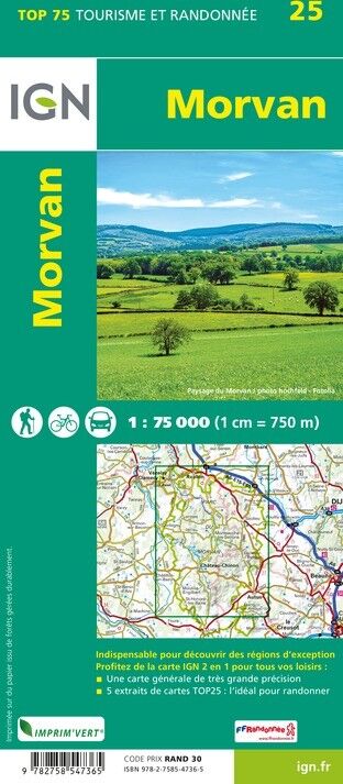 IGN Morvan - Mapa topograficzna | Hardloop