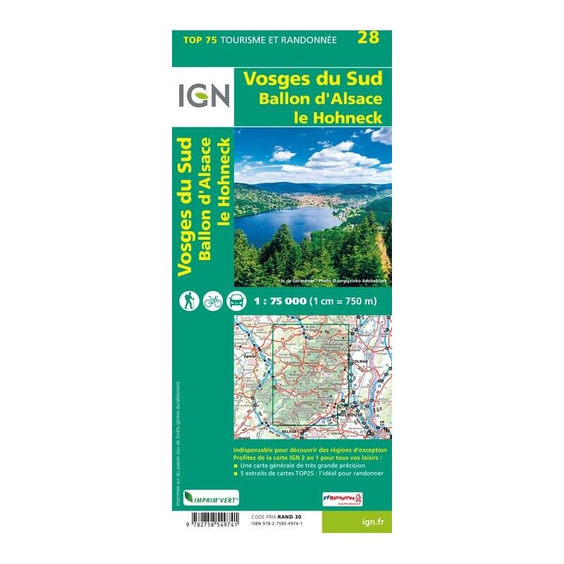 IGN Vosges Du Sud - Carte topographique | Hardloop