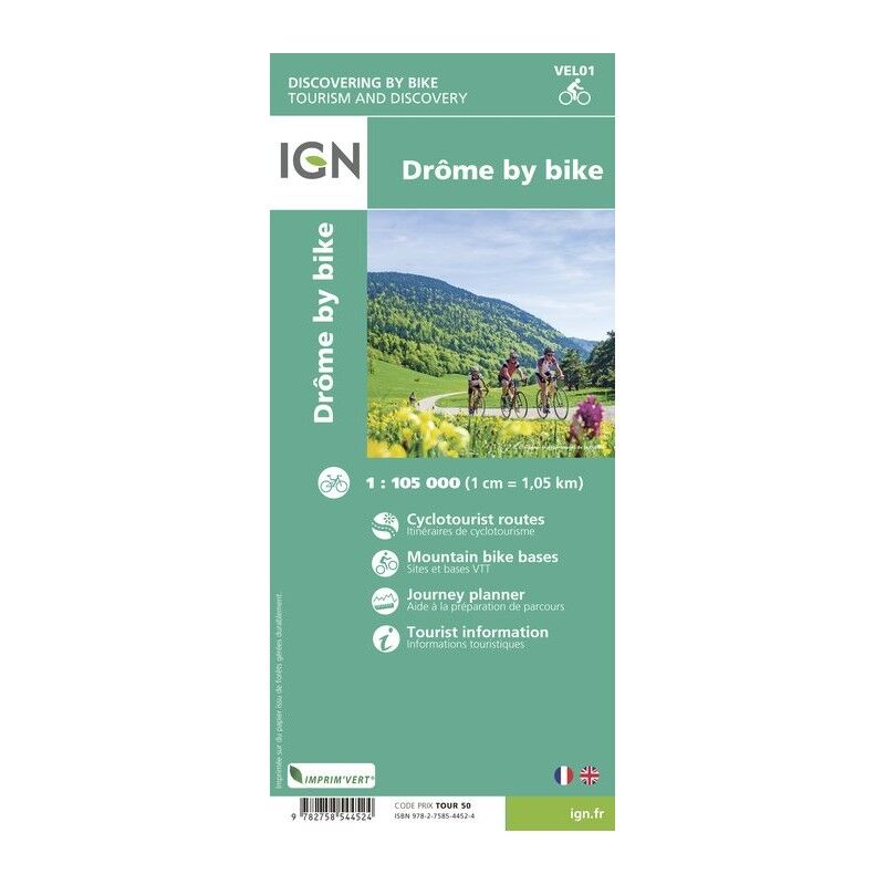 IGN Drôme À Vélo - Carte topographique | Hardloop