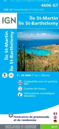 IGN Ile Saint-Martin / Ile Saint-Barthelemy(Guadeloupe) - Mapa topograficzna | Hardloop