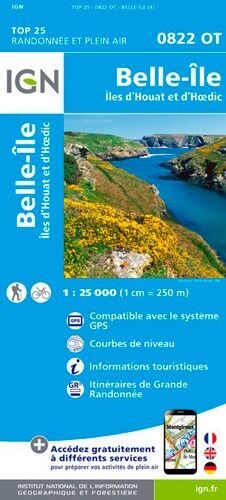 IGN Belle-Île.Îles D'Houat Et D'Hoëdic