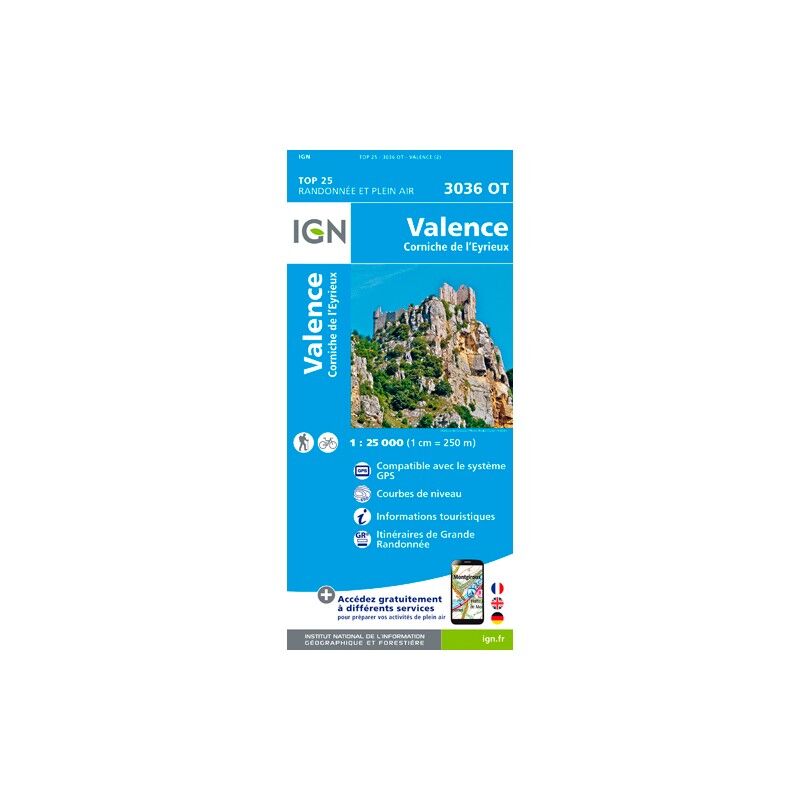 Valence / Corniche De L'Eyrieux - Mapa topográfico