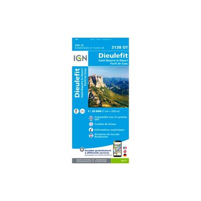 Dieulefit / St-Nazaire-Le-Désert / Forêt De Saou - Mapa topograficzna