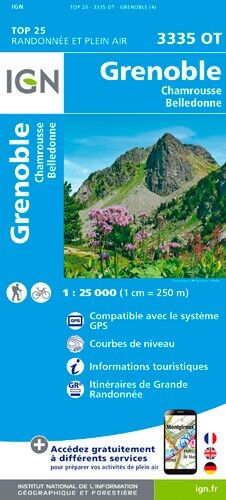 IGN Grenoble - Chamrousse - Carte topographique | Hardloop