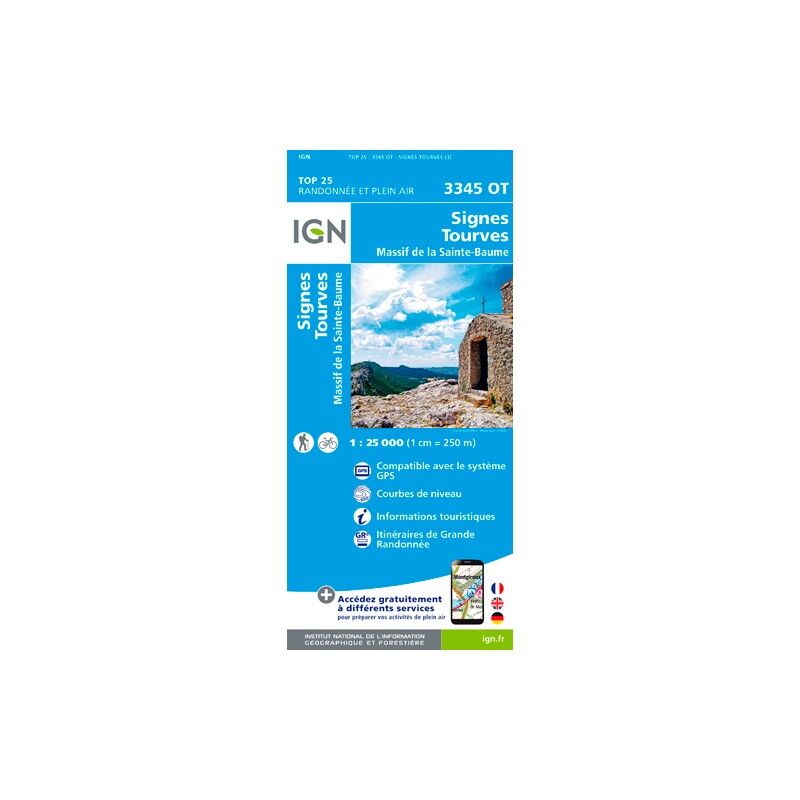Signes - Tourves - Massif De La Ste-Baume - Mapa topográfico