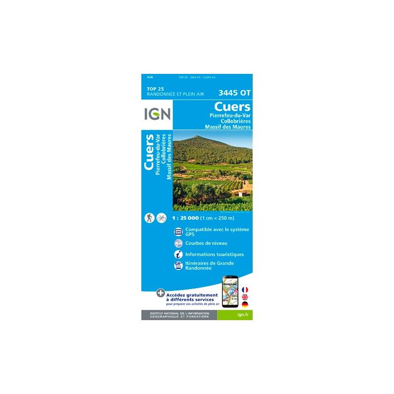 Cuers / Pierrefeu - Mapa topográfico