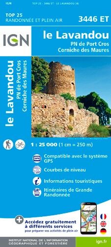 IGN Le Lavandou / Pn De Port Cros / Corniche Des Maures - Carte topographique | Hardloop