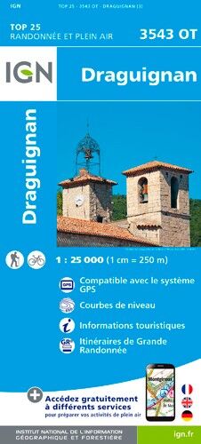 IGN Draguignan - Carte topographique | Hardloop