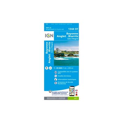 Bayonne - Anglet - Biarritz - Mapa topográfico