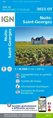 IGN Nuits-Saint-Georges - Carte topographique | Hardloop