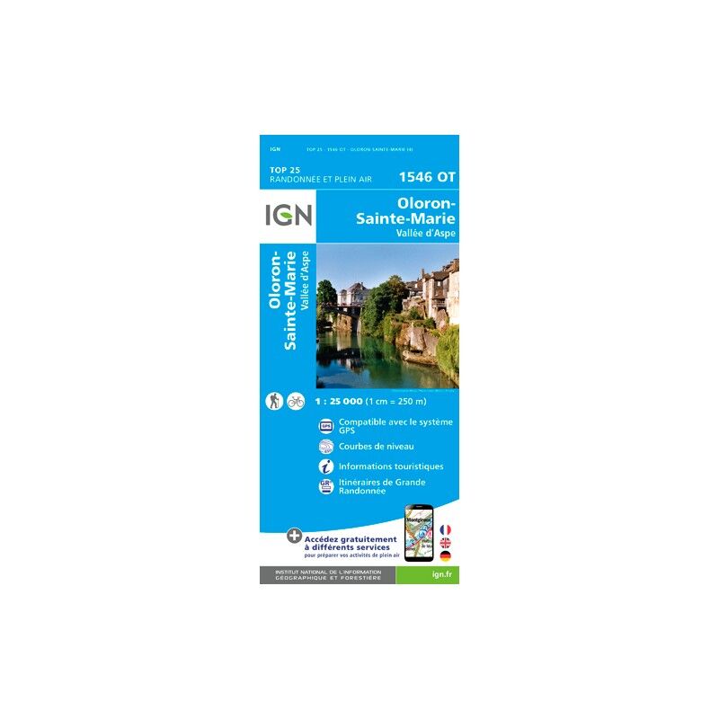 Oloron - Sainte-Marie - Mapa topográfico
