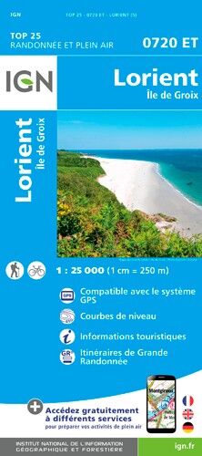 IGN Lorient / Ile-De-Groix - Carte topographique | Hardloop