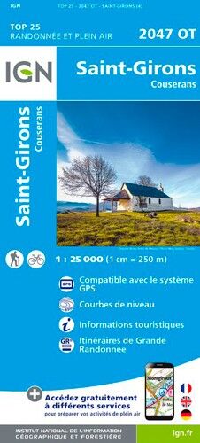 IGN Saint-Girons.Couserans - Mapa topograficzna | Hardloop