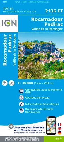 IGN Rocamadour / Padirac - Carte topographique | Hardloop