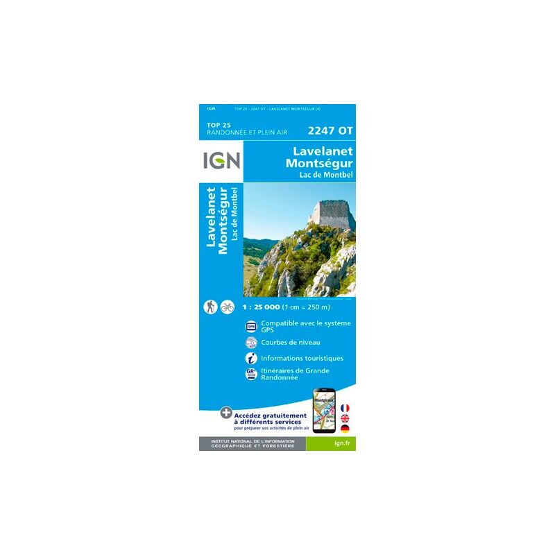 Lavelanet / Montsegur / Lac De Montbel - Mapa topográfico