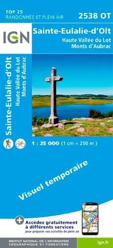 IGN Sainte-Eulalie-D'Olt / Haute Vallée Du Lot / Monts D'Aubrac - Carte topographique | Hardloop