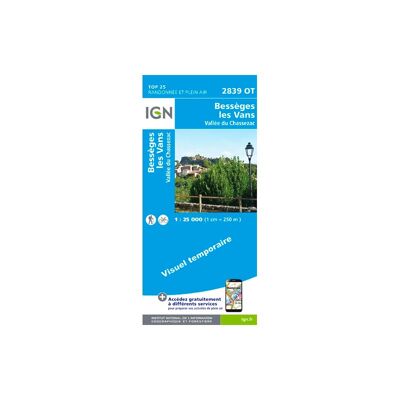Bessèges Les Vans.Vallée Du Chassezac - Mapa topográfico