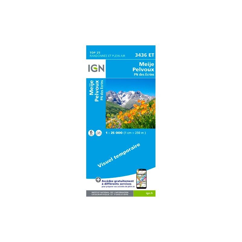 IGN Meije.Pelvoux.Pn Des Ecrins - Mapa topograficzna | Hardloop