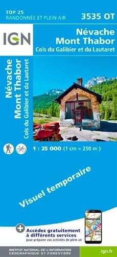 IGN Névache.Mont Thabor.Cols Du Galibier Et Du Lautaret - Carte topographique | Hardloop