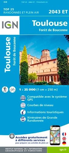 IGN Toulouse / Forêt De Bouconne - Mapa topograficzna | Hardloop