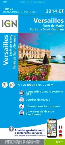 IGN Versailles / Forêts De Marly Et De St-Germain - Mapa topograficzna | Hardloop