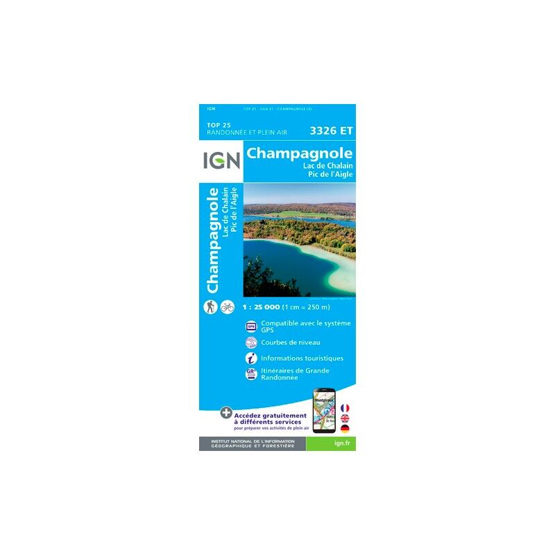 Champagnole.Lac De Chalain.Pic De L'Aigle - Mapa topográfico