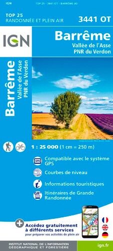 IGN Barrême.Vallée De L'Asse.Pnr Du Verdon