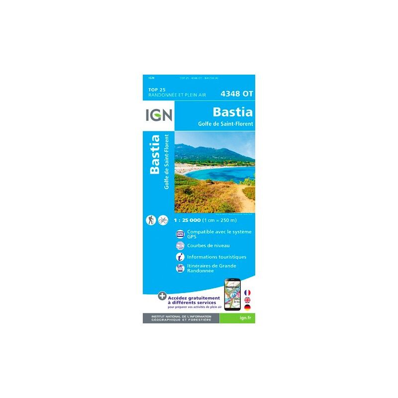 Bastia.Golfe De Saint-Florent - Mapa topográfico