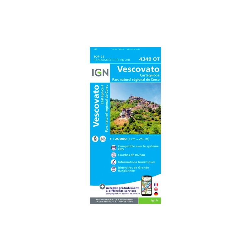 IGN Vescovato.Castagniccia.Pnr De Corse