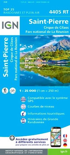 IGN Saint-Pierre (Réunion) - Mapa topograficzna | Hardloop